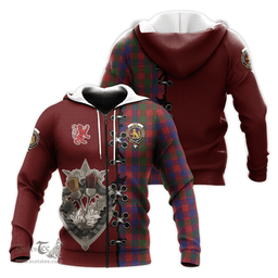 Scottish Gow Clan Tartan Hoodie - Lion Rampant And Celtic Thistle Style Scottish Plaid Tartan Plaid
