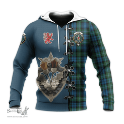 Scottish Lyon Clan Tartan Hoodie - Lion Rampant And Celtic Thistle Style Scottish Plaid Tartan Plaid