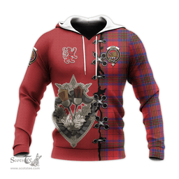 Scottish Leslie Modern Clan Tartan Hoodie - Lion Rampant And Celtic Thistle Style Scottish Plaid Tartan Plaid