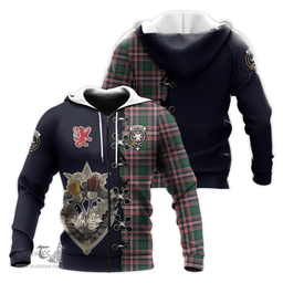 Scottish MacFarlane Hunting Modern Clan Tartan Hoodie - Lion Rampant And Celtic Thistle Style Scottish Plaid Tartan Plaid