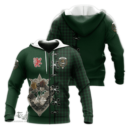 Scottish Graham Clan Tartan Hoodie - Lion Rampant And Celtic Thistle Style Scottish Plaid Tartan Plaid