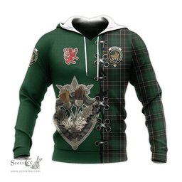 Scottish MacAlpin Clan Tartan Hoodie - Lion Rampant And Celtic Thistle Style Scottish Plaid Tartan Plaid