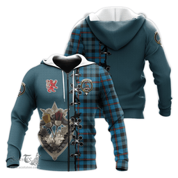 Scottish MacCorquodale Clan Tartan Hoodie - Lion Rampant And Celtic Thistle Style Scottish Plaid Tartan Plaid