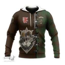 Scottish MacAlister of Glenbarr Hunting Clan Tartan Hoodie - Lion Rampant And Celtic Thistle Style Scottish Plaid Tartan Plaid