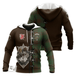 Scottish MacAlister of Glenbarr Hunting Clan Tartan Hoodie - Lion Rampant And Celtic Thistle Style Scottish Plaid Tartan Plaid