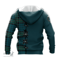 Scottish Kirkpatrick Clan Tartan Hoodie - Lion Rampant And Celtic Thistle Style Scottish Plaid Tartan Plaid