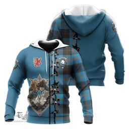 Scottish Horsburgh Clan Tartan Hoodie - Lion Rampant And Celtic Thistle Style Scottish Plaid Tartan Plaid