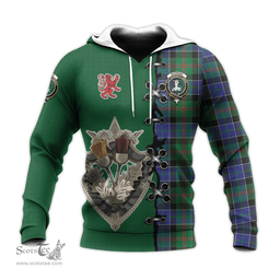 Scottish Paterson Clan Tartan Hoodie - Lion Rampant And Celtic Thistle Style Scottish Plaid Tartan Plaid