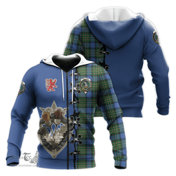 Scottish MacLaren Ancient Clan Tartan Hoodie - Lion Rampant And Celtic Thistle Style Scottish Plaid Tartan Plaid