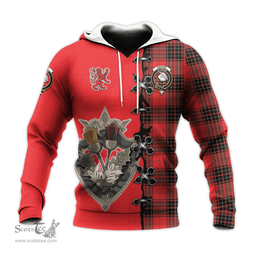 Scottish Wemyss Modern Clan Tartan Hoodie - Lion Rampant And Celtic Thistle Style Scottish Plaid Tartan Plaid