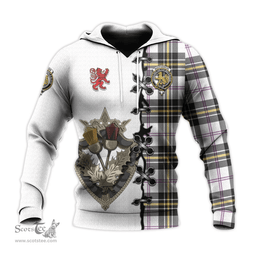Scottish MacPherson Dress Modern Clan Tartan Hoodie - Lion Rampant And Celtic Thistle Style Scottish Plaid Tartan Plaid