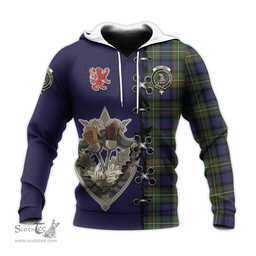 Scottish MacLaren Modern Clan Tartan Hoodie - Lion Rampant And Celtic Thistle Style Scottish Plaid Tartan Plaid