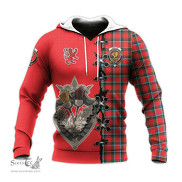 Scottish Sinclair Modern Clan Tartan Hoodie - Lion Rampant And Celtic Thistle Style Scottish Plaid Tartan Plaid