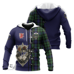 Scottish Mowat Clan Tartan Hoodie - Lion Rampant And Celtic Thistle Style Scottish Plaid Tartan Plaid