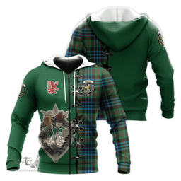Scottish Newlands of Lauriston Clan Tartan Hoodie - Lion Rampant And Celtic Thistle Style Scottish Plaid Tartan Plaid