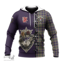 Scottish Taylor Weathered Clan Tartan Hoodie - Lion Rampant And Celtic Thistle Style Scottish Plaid Tartan Plaid
