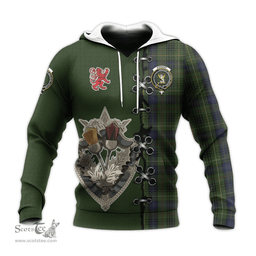 Scottish Stewart Hunting Clan Tartan Hoodie - Lion Rampant And Celtic Thistle Style Scottish Plaid Tartan Plaid