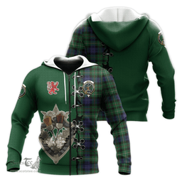 Scottish Rollo Clan Tartan Hoodie - Lion Rampant And Celtic Thistle Style Scottish Plaid Tartan Plaid