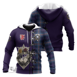 Scottish Nevoy Clan Tartan Hoodie - Lion Rampant And Celtic Thistle Style Scottish Plaid Tartan Plaid