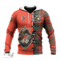 Scottish Stewart of Appin Ancient Clan Tartan Hoodie - Lion Rampant And Celtic Thistle Style Scottish Plaid Tartan Plaid