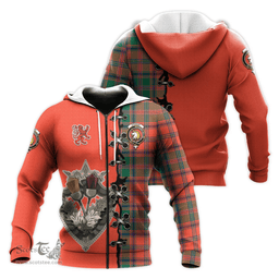 Scottish Stewart of Appin Ancient Clan Tartan Hoodie - Lion Rampant And Celtic Thistle Style Scottish Plaid Tartan Plaid
