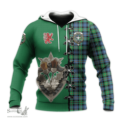 Scottish Murray of Atholl Ancient Clan Tartan Hoodie - Lion Rampant And Celtic Thistle Style Scottish Plaid Tartan Plaid