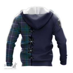 Scottish Sandilands Clan Tartan Hoodie - Lion Rampant And Celtic Thistle Style Scottish Plaid Tartan Plaid
