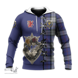 Scottish Sinclair Dress Clan Tartan Hoodie - Lion Rampant And Celtic Thistle Style Scottish Plaid Tartan Plaid