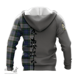 Scottish NovaScotia District Dress Clan Tartan Hoodie - Lion Rampant And Celtic Thistle Style Scottish Plaid Tartan Plaid