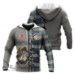 Scottish NovaScotia District Dress Clan Tartan Hoodie - Lion Rampant And Celtic Thistle Style Scottish Plaid Tartan Plaid
