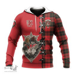 Scottish Wallace Weathered Clan Tartan Hoodie - Lion Rampant And Celtic Thistle Style Scottish Plaid Tartan Plaid