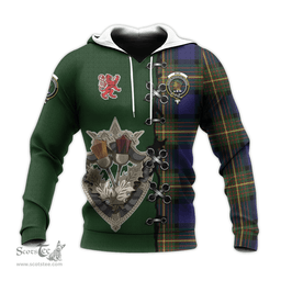 Scottish Muir Clan Tartan Hoodie - Lion Rampant And Celtic Thistle Style Scottish Plaid Tartan Plaid