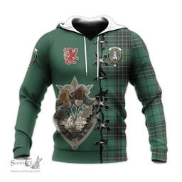 Scottish MacLean Hunting Ancient Clan Tartan Hoodie - Lion Rampant And Celtic Thistle Style Scottish Plaid Tartan Plaid