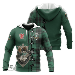 Scottish MacLean Hunting Ancient Clan Tartan Hoodie - Lion Rampant And Celtic Thistle Style Scottish Plaid Tartan Plaid