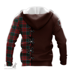 Scottish MacNaughton Clan Tartan Hoodie - Lion Rampant And Celtic Thistle Style Scottish Plaid Tartan Plaid