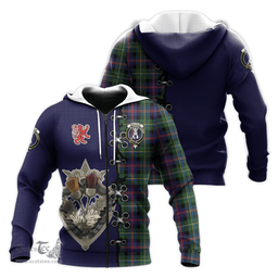 Scottish Malcolm Clan Tartan Hoodie - Lion Rampant And Celtic Thistle Style Scottish Plaid Tartan Plaid