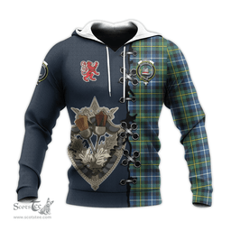 Scottish MacNeil of Barra Ancient Clan Tartan Hoodie - Lion Rampant And Celtic Thistle Style Scottish Plaid Tartan Plaid