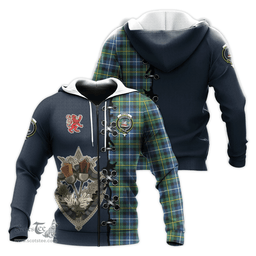 Scottish MacNeil of Barra Ancient Clan Tartan Hoodie - Lion Rampant And Celtic Thistle Style Scottish Plaid Tartan Plaid