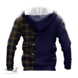 Scottish MacLellan Modern Clan Tartan Hoodie - Lion Rampant And Celtic Thistle Style Scottish Plaid Tartan Plaid