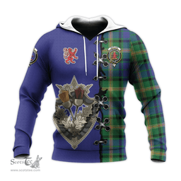 Scottish Maitland Clan Tartan Hoodie - Lion Rampant And Celtic Thistle Style Scottish Plaid Tartan Plaid