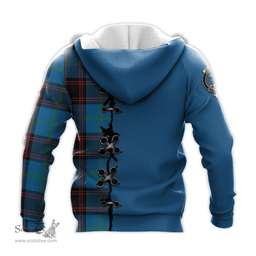 Scottish Wedderburn Clan Tartan Hoodie - Lion Rampant And Celtic Thistle Style Scottish Plaid Tartan Plaid