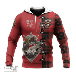 Scottish MacLeod of Raasay Clan Tartan Hoodie - Lion Rampant And Celtic Thistle Style Scottish Plaid Tartan Plaid