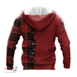 Scottish MacLeod of Raasay Clan Tartan Hoodie - Lion Rampant And Celtic Thistle Style Scottish Plaid Tartan Plaid