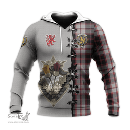 Scottish MacPherson Clan Tartan Hoodie - Lion Rampant And Celtic Thistle Style Scottish Plaid Tartan Plaid