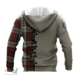 Scottish Rose White Dress Clan Tartan Hoodie - Lion Rampant And Celtic Thistle Style Scottish Plaid Tartan Plaid