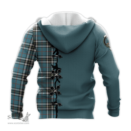 Scottish Thomson Clan Tartan Hoodie - Lion Rampant And Celtic Thistle Style Scottish Plaid Tartan Plaid