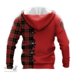 Scottish MacQueen Modern Clan Tartan Hoodie - Lion Rampant And Celtic Thistle Style Scottish Plaid Tartan Plaid