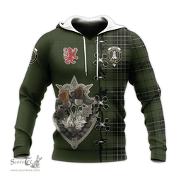 Scottish MacLean Hunting Clan Tartan Hoodie - Lion Rampant And Celtic Thistle Style Scottish Plaid Tartan Plaid