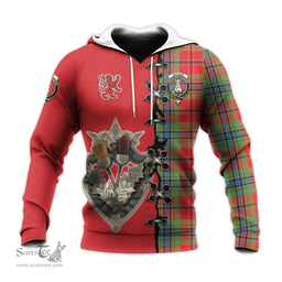 Scottish MacLean of Duart Modern Clan Tartan Hoodie - Lion Rampant And Celtic Thistle Style Scottish Plaid Tartan Plaid
