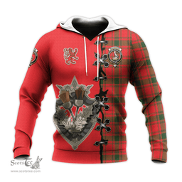 Scottish MacQuarrie Modern Clan Tartan Hoodie - Lion Rampant And Celtic Thistle Style Scottish Plaid Tartan Plaid